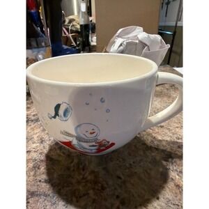 Vintage 1999 Bath & Body Works Holiday Edition Snowman Oversized Ceramic Mug